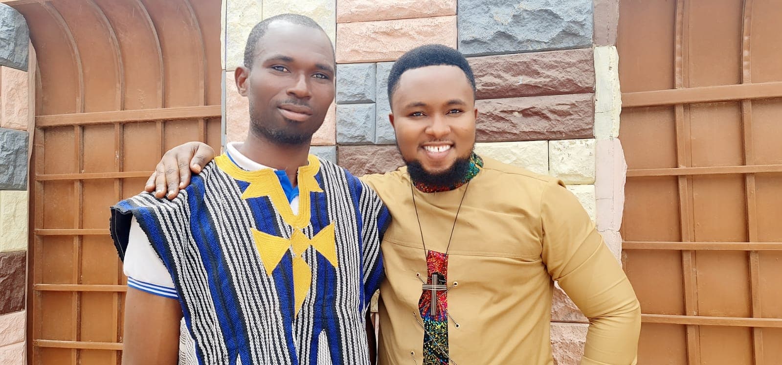 Prophet William Osei with a partner pastor.